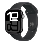 Apple Watch Series 10, 46 мм корпус из алюминия цвета «Jet Black», ремешок Sport Band размера S/M цвета «Black» Apple Watch Series 10, 46 мм корпус из алюминия цвета «Jet Black», ремешок Sport Band размера S/M цвета «Black»