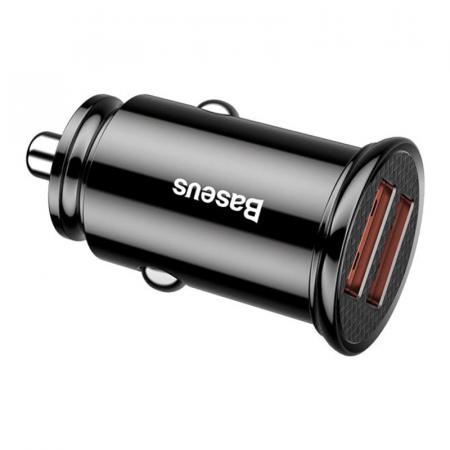 Автомобильное зарядное устройство Baseus BS-C16Q1-X 2xUSB, 5A, 30 Вт (CCALL-YD01) Черный Автомобильное зарядное устройство Baseus BS-C16Q1-X 2xUSB, 5A, 30 Вт (CCALL-YD01) Черный