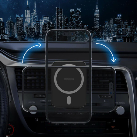 Автомобильный держатель Deppa Mage Safe Sky магнитный (55202) Черный Автомобильный держатель Deppa Mage Safe Sky магнитный (55202) Черный