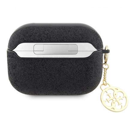 Чехол для Airpods Pro 2 Guess Glitter flakes Metal logo with Heart charm (GUAP2GLGSHK) Черный Чехол для Airpods Pro 2 Guess Glitter flakes Metal logo with Heart charm (GUAP2GLGSHK) Черный