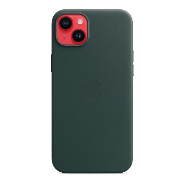 Чехол Leather Case MagSafe для Apple iPhone 14 Plus «Forest Green» Зеленый