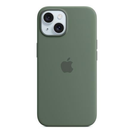 Чехол для Apple iPhone 15 Silicone Case с MagSafe Cypress, зеленый Чехол для Apple iPhone 15 Silicone Case с MagSafe Cypress, зеленый