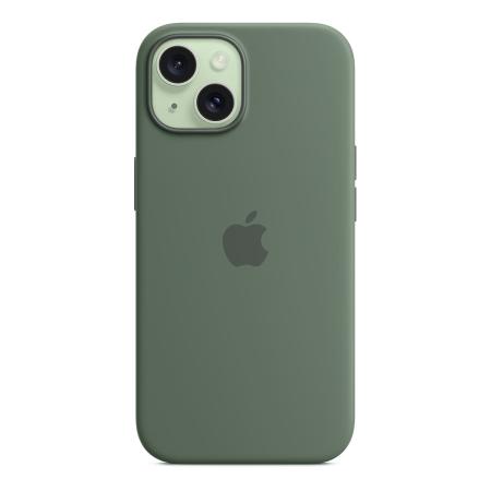 Чехол для Apple iPhone 15 Silicone Case с MagSafe Cypress, зеленый Чехол для Apple iPhone 15 Silicone Case с MagSafe Cypress, зеленый