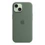 Чехол для Apple iPhone 15 Silicone Case с MagSafe Cypress, зеленый Чехол для Apple iPhone 15 Silicone Case с MagSafe Cypress, зеленый