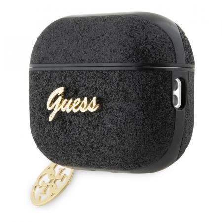 Чехол для Airpods Pro 2 Guess Glitter flakes Metal logo with Heart charm (GUAP2GLGSHK) Черный Чехол для Airpods Pro 2 Guess Glitter flakes Metal logo with Heart charm (GUAP2GLGSHK) Черный
