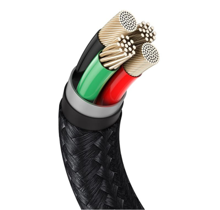 Кабель Baseus Cafule Series Metal Data Cable USB to iP 2,4A, 0,25 м (CALJK-01) Чёрный Кабель Baseus Cafule Series Metal Data Cable USB to iP 2,4A, 0,25 м (CALJK-01) Чёрный